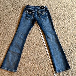 MissMe boot cut jeans with bling. Size 28 with 33” inseam.